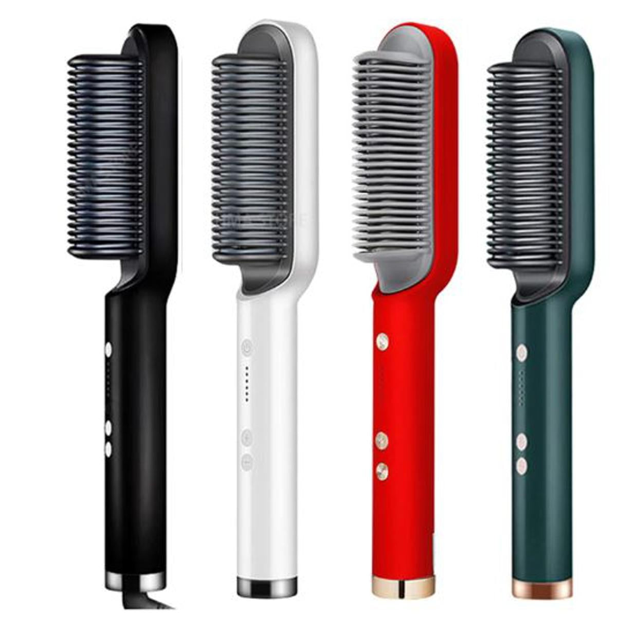 2-in-1 Electric Hair Straightener &amp; Curler Brush