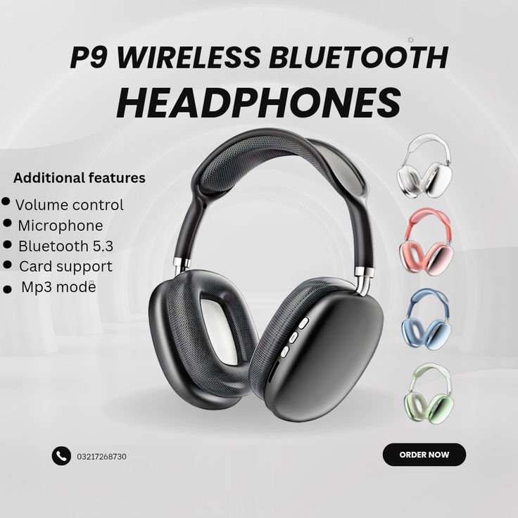 P9 Deep Bass Wireless Bluetooth Headphones
