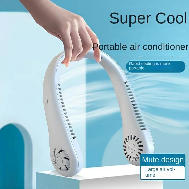 Mini Hanging Neck Fan USB Rechargeable | 3 Speed Portable Bladeless Neck Cooling Fan