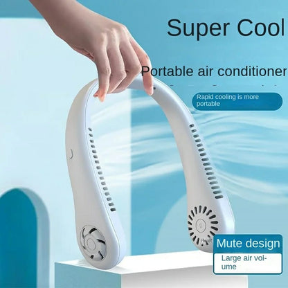 Mini Hanging Neck Fan USB Rechargeable | 3 Speed Portable Bladeless Neck Cooling Fan