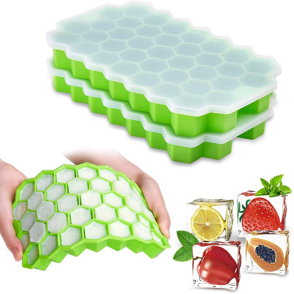 Silicone Ice Cube Tray with Lid