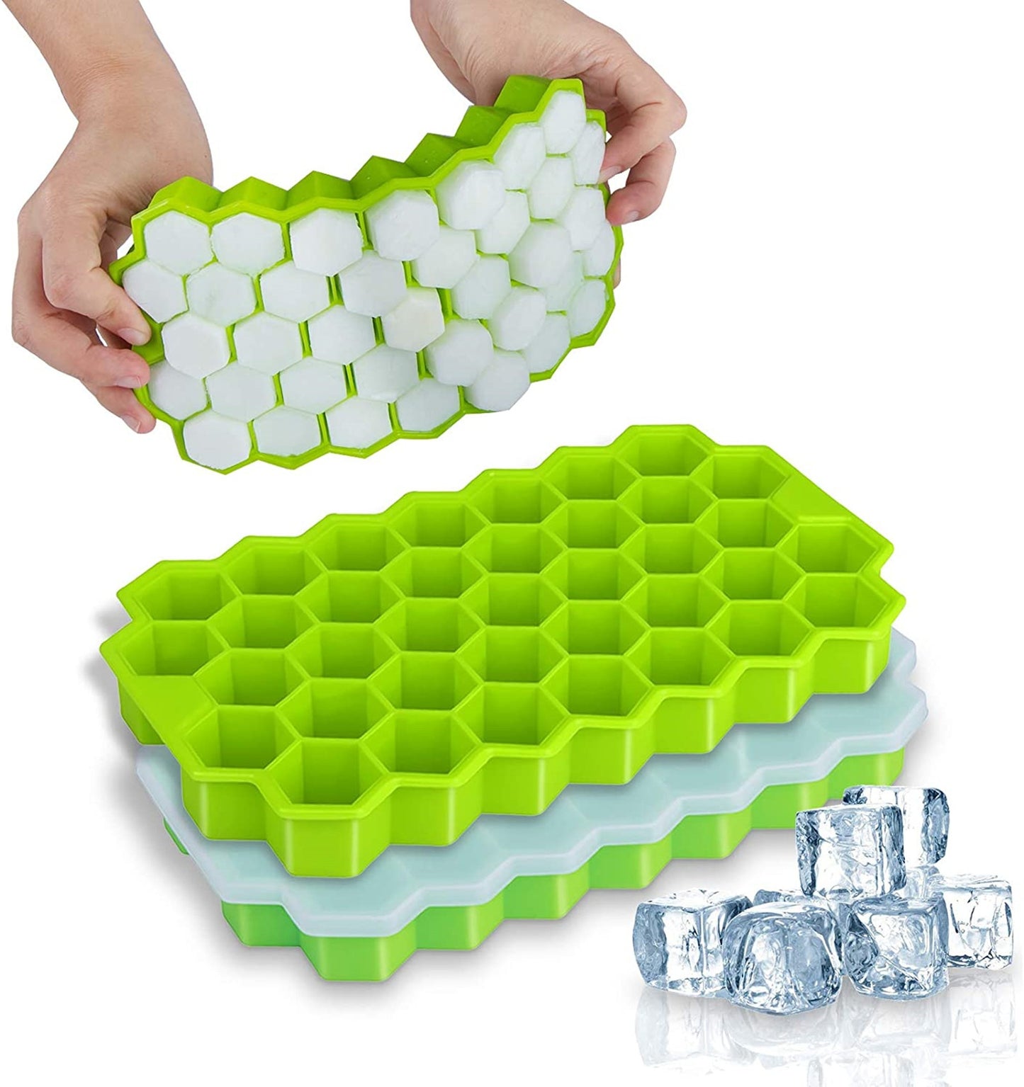 Silicone Ice Cube Tray with Lid