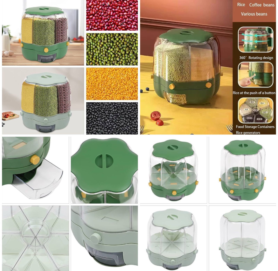 360° Rotating 7KG Rice & Grain Dispenser