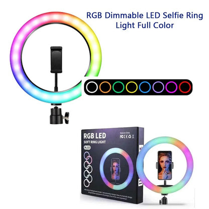 RGB Ring Light with Phone Holder