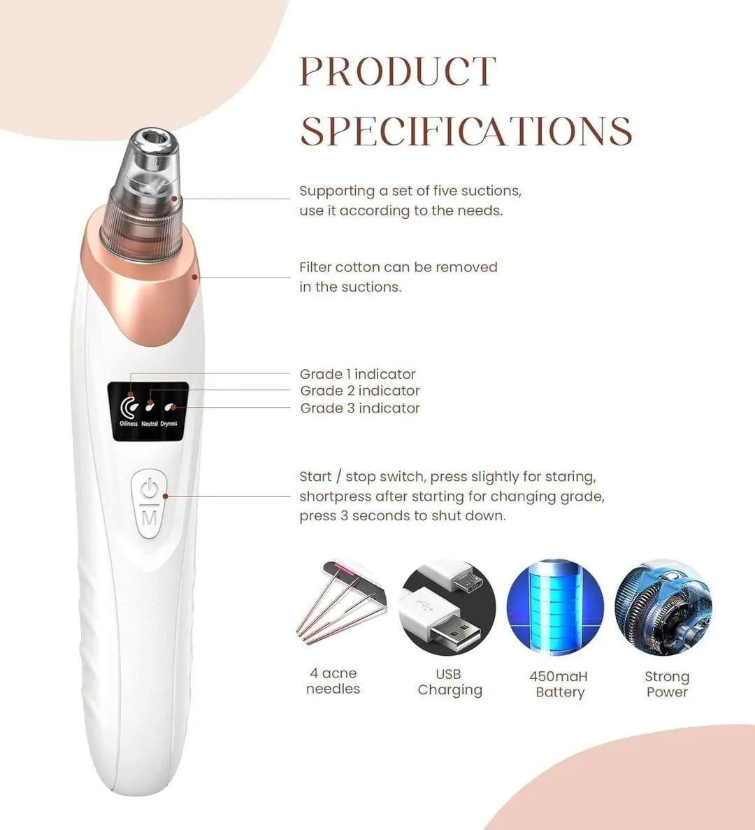 Electric Blackhead Remover Vacuum | Deep Pore Cleaner