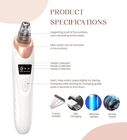Electric Blackhead Remover Vacuum | Deep Pore Cleaner
