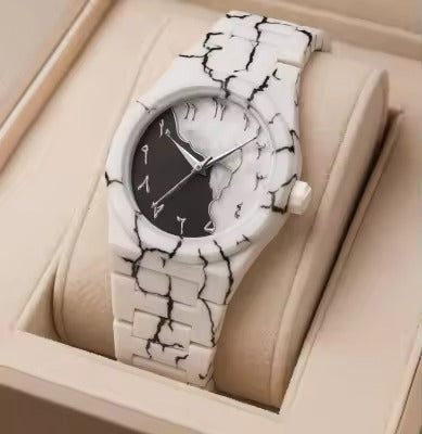 INSWORTHY Black Arabic Aura Watch – Premium Stainless Steel Luxury Watch with Arabic Dial & Gift Box for Men & Women