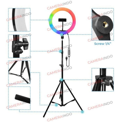 RGB Ring Light with Phone Holder