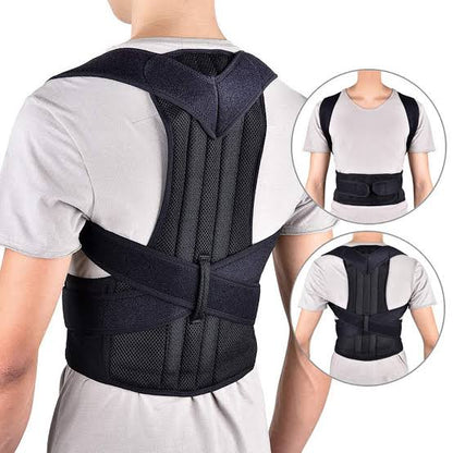 Back Pain Relief Shoulder & Back Support Belt – Adjustable Posture Corrector for Men & Women