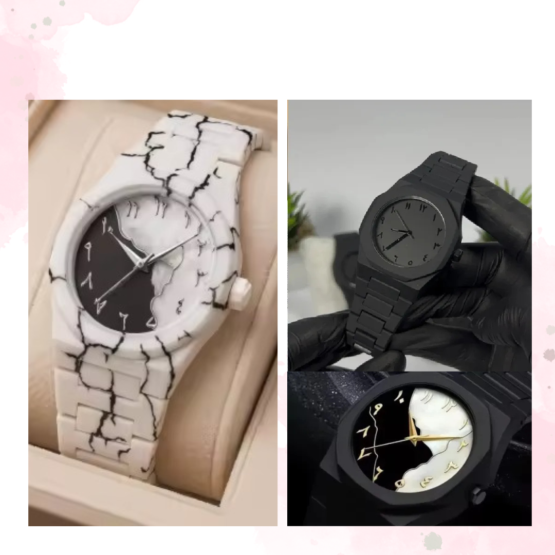INSWORTHY Black Arabic Aura Watch – Premium Stainless Steel Luxury Watch with Arabic Dial & Gift Box for Men & Women