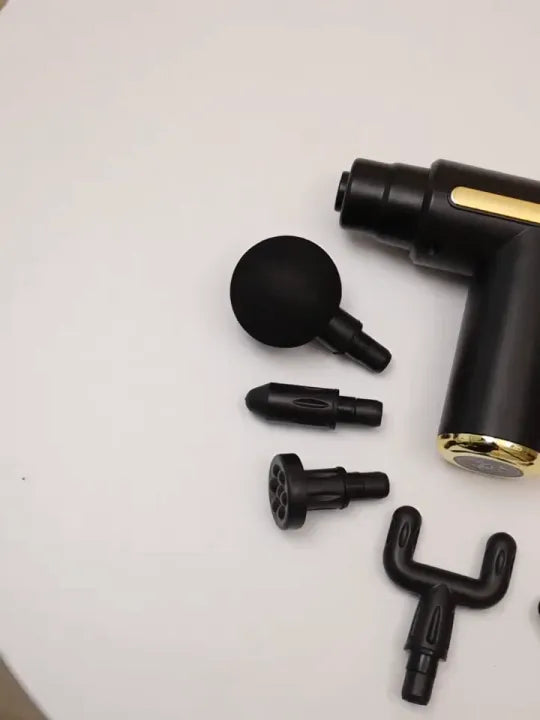 Rechargeable Deep Tissue Massage Gun – Powerful Muscle Recovery & Full Body Pain Relief Massager with Multiple Attachments