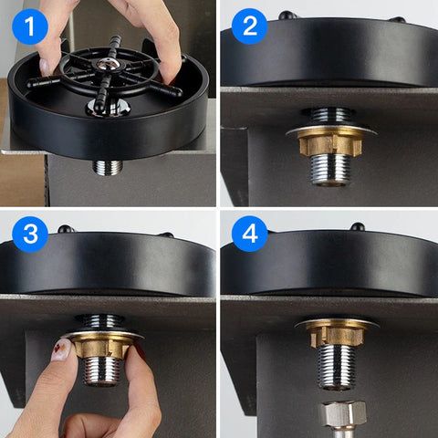 Glass Rinser for Kitchen Sink