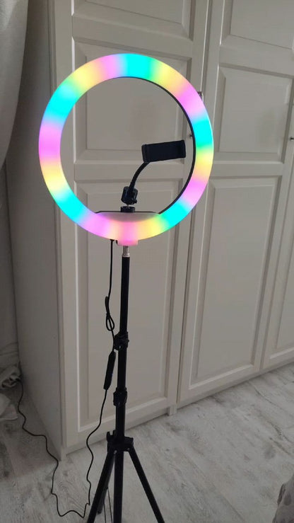 RGB Ring Light with Phone Holder