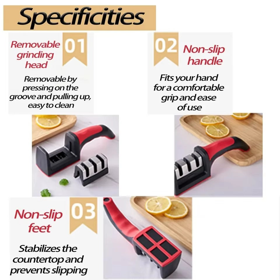 3-in-1 Professional Knife & Scissors Sharpener
