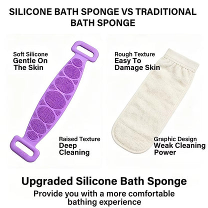 Double-Sided Silicone Bath Back Scrubber
