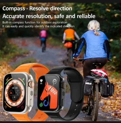 Ultra Smart Watch with 7 Interchangeable Straps – Fitness Tracker, Bluetooth Calling, Stylish Smartwatch Combo