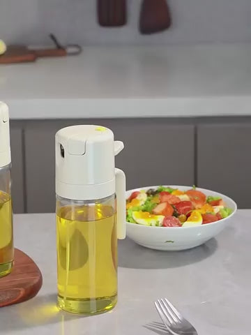 2-in-1 Glass Oil Spray & Pour Bottle